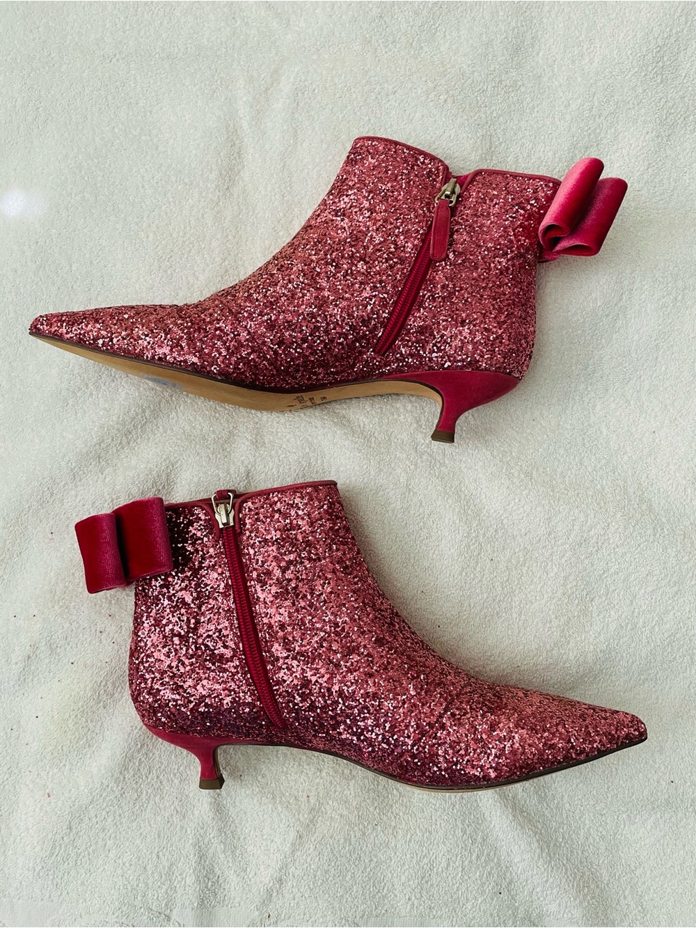 NWOT Kate Spade Glitter Kitten Heel Boot - Picture 3 of 12